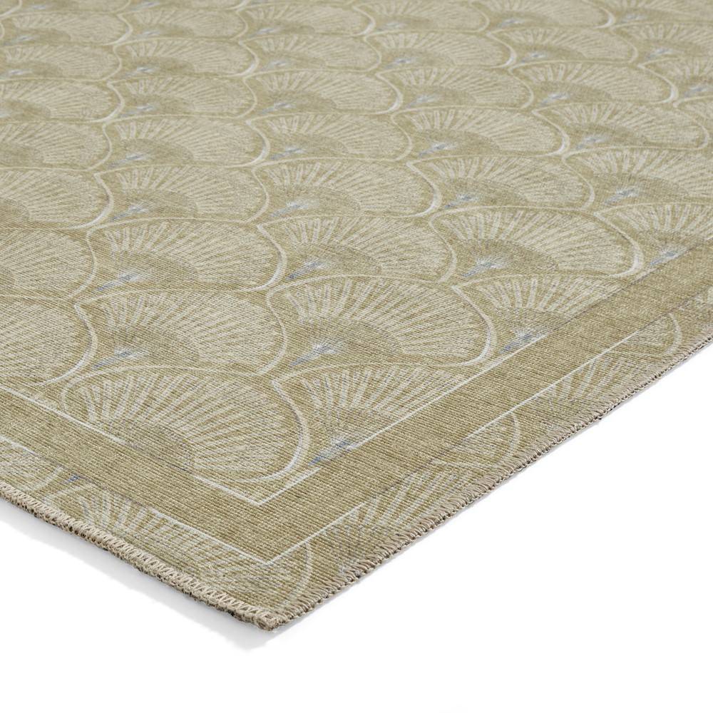 Deco Peacock Modern Washable Runner Rugs by Catherine Lansfield in Green